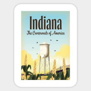 Indiana The Crossroads of America Sticker